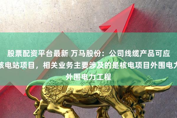 股票配资平台最新 万马股份:公司线缆产品可应用于核电站项目,相关业务主要涉及的是核电项目外围电力工程